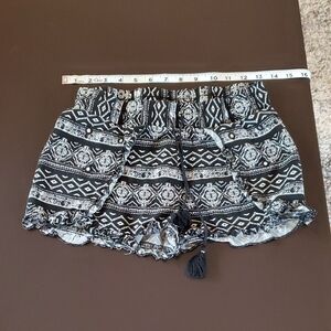 No Boundaries Black and White High Waist Shorts